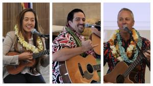Raiatea Helm, Kamuela Kimokeo, and Bobby Moderow, Jr.