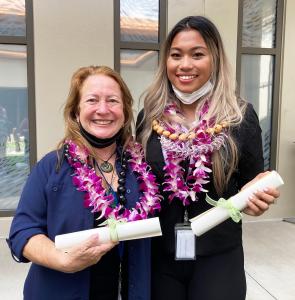 Graduates Jacqueline Turner and Cristine Lucas