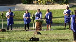 Pōkinahua ceremony held on the Great Lawn at Kapiʻolani CC