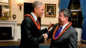 Rep. Takai with President Obama, August 26, 2015.