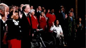 Rep. K. Mark Takai being sworn in with members of the 114th Congress, Jan. 6, 2015.