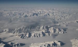 Greenland ice sheet from about 40,000 feet elevation. Credit: NASA