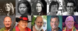 Left to right, Jerry Santos, Ledward Kaapana, Liko Martin, Jon Osorio and Kawaikapuokalani Hewett will perform at Mele Hoʻomālamalama
