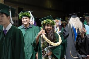 New graduates at the Spring 2023 UH Mānoa commencement.