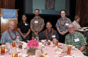 Shidler Dean Vance Roley, UH Foundation CEO Tim Dolan and guest speakers