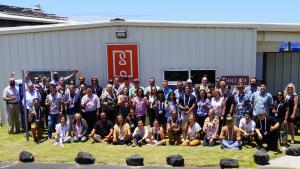 AquaHack 2024 group shot in front of Hatch Blue office at HOST Park