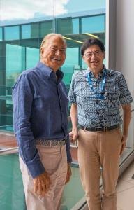 Jay H. Shidler and Dr. Naoto T. Ueno at the UH Cancer Center