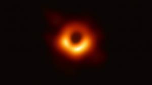 First image of the black hole Pōwehi. Credit: Event Horizon Telescope