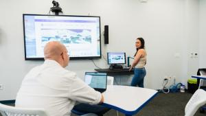 The distance learning lab at Kauaʻi CC.
