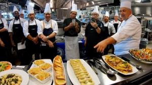 First cohort with Culinary Institute of America Consulting Director David Kamen (right)