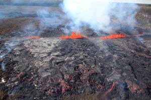 Kilauea's East Rift Zone erupting. Credit: USGS, N. Deligne.