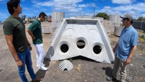 Concrete reef prototypes for the Rapid Resilient Reefs for Coastal Defense project