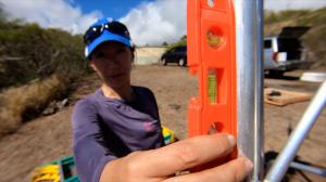 Installation of a weather station on Mariner's Ridge.