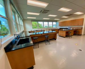 The new science lab has biosafety level 1 certification.