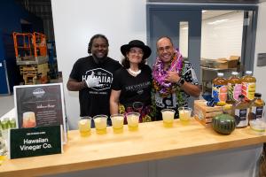 Senator Donovan Dela Cruz with Hawaiian Vinegar Co.