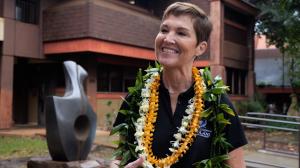 UH President Wendy Hensel at Kapiʻolani Community College