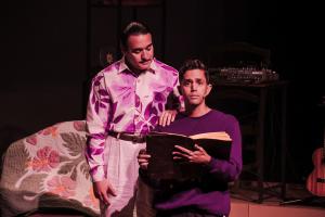 UH actors Kaʻula Krug and Joshua “Baba” Kamoaniʻala Tavares