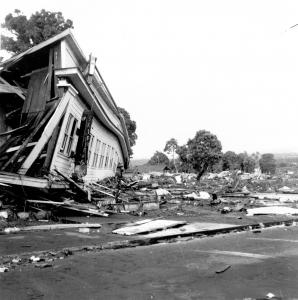 May 22, 1960, Hilo, HI. Skipper’s Cove in Waiakea area of Hilo. Courtesy: Pacific Tsunami Museum
