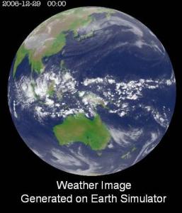 NICAM run on Earth Simulator captures major weather disturbance