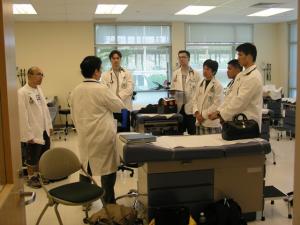Second-year medical students in class at Kaka'ako's Loui Lab