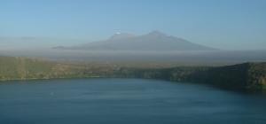 Lake Challa with Mt. Kilimanjaro in background. Courtesy Stephan Opitz