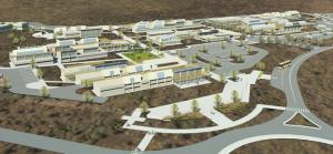 A rendering of the Hawaii Community College Palamanui campus