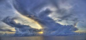 Three-layered cloud structure over Indian Ocean. Credit Owen Shieh.