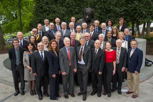 David Karl (3rd row left) & fellow NAS award recipients, including Bill & Melinda Gates   