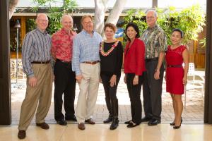 Michael Coppes, John Dean, Jay Shidler, Sharon Weiner, Susan Yamada, Vance Roley and Unyong Nakata.