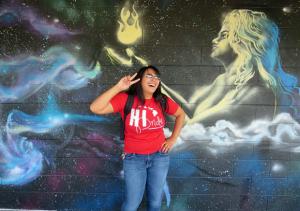2015 HI Pride T-Shirt Design Contest winner UH Hilo student Nikki Thomas