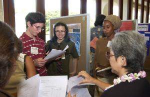 A poster session at a previous Undergraduate Showcase.