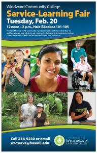 Windward CC Service-Learning Fair.