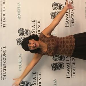 Leeward Theatre Student Kirstyn Trombetta at the 2016 HSTC Po'okela Awards