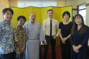 From left to right, Masamori Kobayashi, Paul Iinuma, Yasushi Misawa, Joseph Cardello, Kazue Kanno and Miki Ogasawara.
