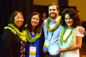 From left, Karen Blakeley, Dr. Hanna Im, Joel Gaffney and Dr. Allyson Tanouye.