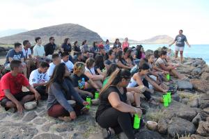 Students participate in E Holomua a 'Onipa'a (Summer Bridge Program)
