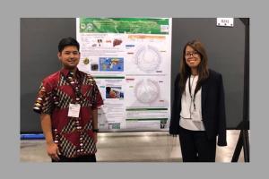 Minority scientist winners Michael Fernandez and Jovikka Antallan at the conference in Arizona. 