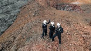 Crew on extravehicular activity (EVA) (Courtesy:  Sebastian Mulder)