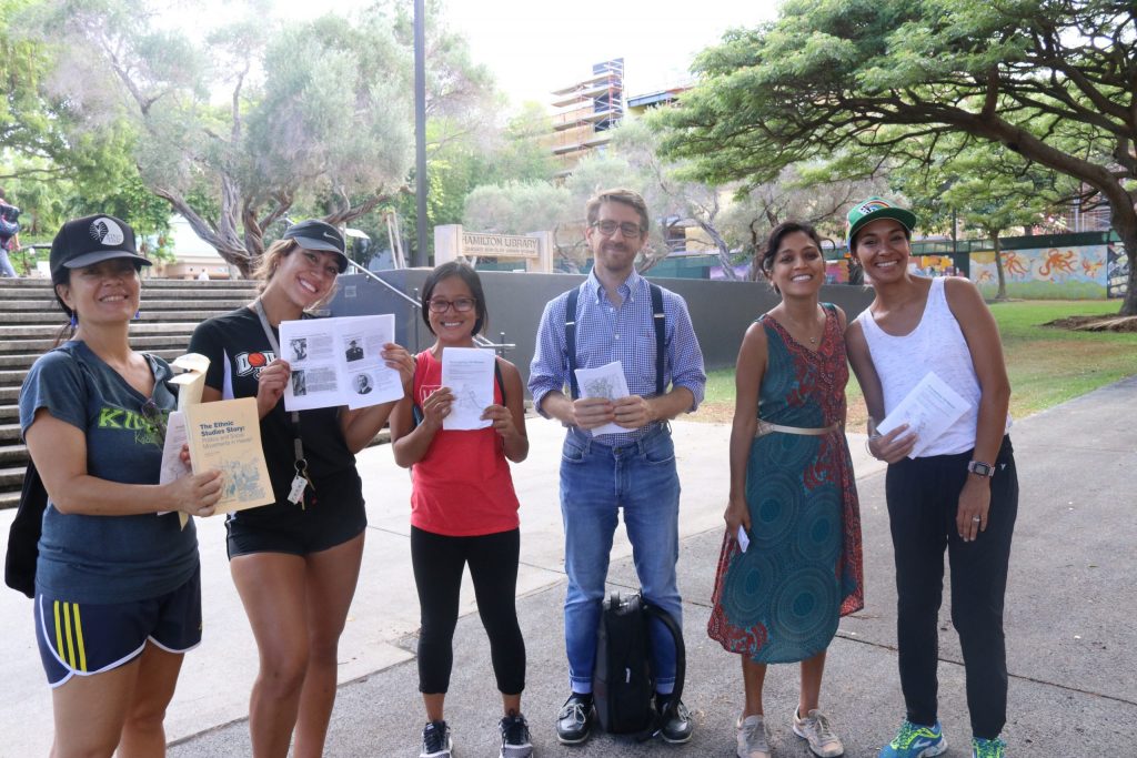 Punihei Lipe With Students, Staff, And Faculty On A Tour Of Our UH Mānoa Campus