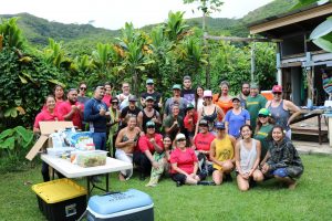 EA Hawaii Field School students posing for a picture at Kapuna Farms