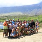 EA Hawaiʻi Field School group posing for a picture at Nuʻu