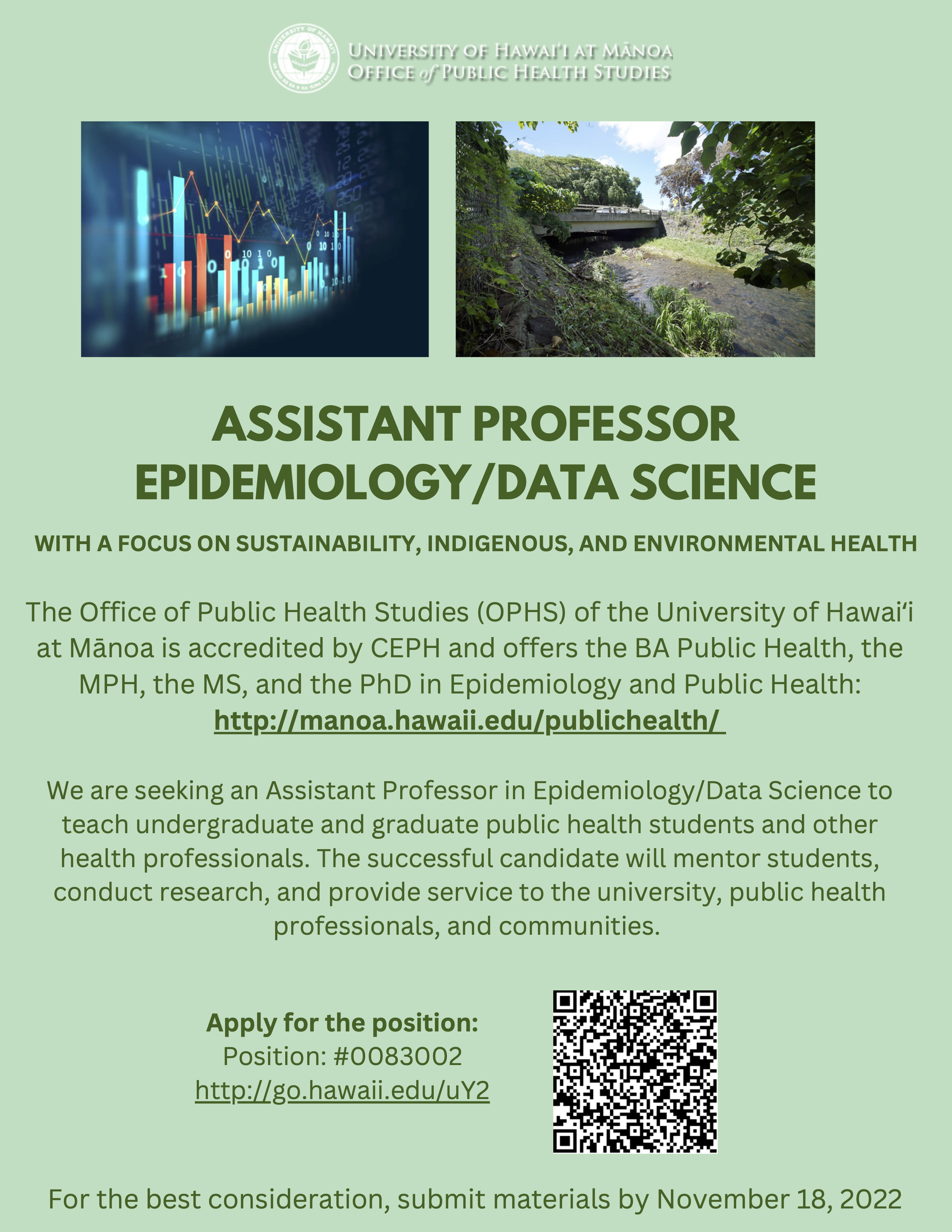 Assistant Professor in Epidemiology/Data Science flyer