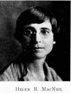 black and white photo of Helen B. MacNeil
