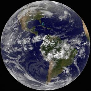 <p>Fig. 1.&nbsp;OLP 1. The ocean on Earth from space.</p>