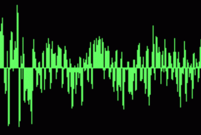 <p>Fig. 1. The patterns visible in these audio waves are transferring information to a recieving end.</p>