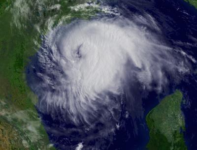 <p>Fig. 1.&nbsp;OLP 3. Hurricane Ike approaching the Texas coast on September 12, 2008.</p>