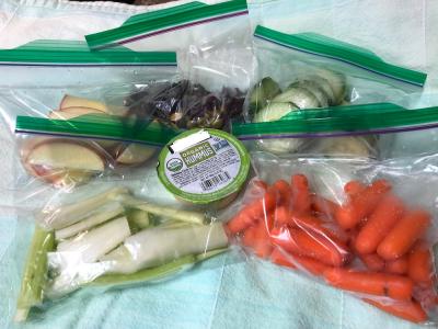<p>Fig. 3. Plastic bags are commonly used to pack food for school lunches.</p>