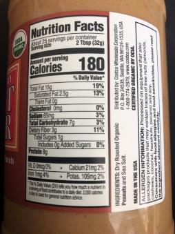<p>Fig. 5. This peanut butter food label gives nutrition and ingredient information.</p>