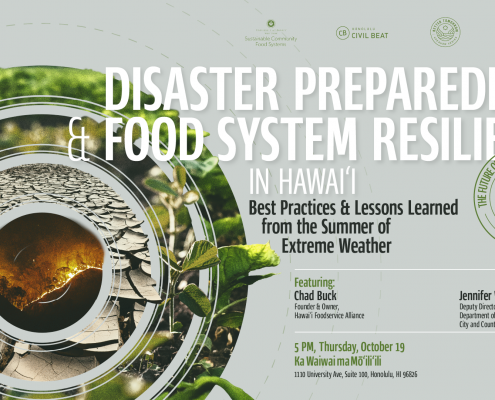 Disaster preparedness and food resilience event graphic