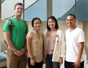 Tropical Medicine Graduate Certificate Students: Matthew Connery, Sairel Labasan, Kellyan Nguyen, and Blane Garcia.